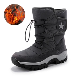 Barbati Cizme de Iarna Platforma Bărbați Cizme de Zapada pentru Om Pantofi de Pluș Gros Impermeabil anti-alunecare Ține de Cald Pantofi Pantofi de Bumbac pentru Iubitorii de