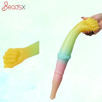 BEADSX Nou Phoenix Culoare Deget Forma Animale Cal Cap Dublu Vibrator din Silicon Material Anal Plug Lesbiene Produse Jucarii Sexuale