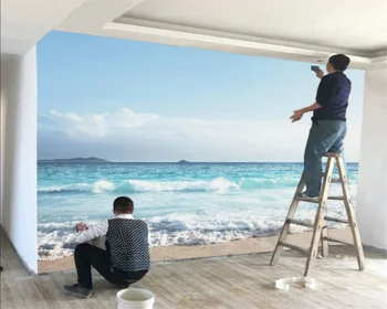 beibehang Personalizate moderne peisajul de pe litoral noul dormitor, living pictura decorativa tapet papel de parede papier peint