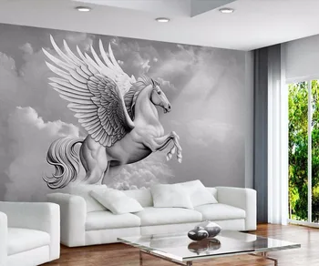 Beibehang tapet Personalizat Europene atmosfera Pegasus relief 3d perete camera de zi dormitor decor acasă de fundal tapet 3d