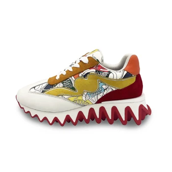 Brand De Lux De Designer, Pantofi Cu Talpă Groasă Iubitorii De Adidași Low Top Casual Pantofi Pentru Bărbați Dantela-Up Pentru Cadouri De Crăciun Graffiti Stradă Runn