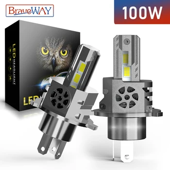 BraveWAY H1 H4 cu LED-uri Faruri H7, HB3 HB4 9005 9006 H11 LED proiectoare Ceata 12V 100W 6000K/Alb 18000-20000LM LED-uri Auto Becuri