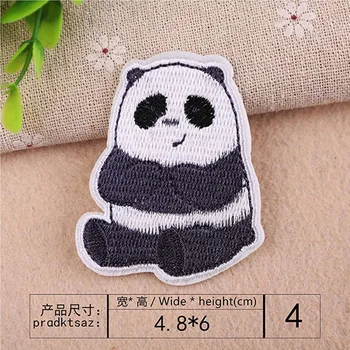 Brodate Fier-pe Patch-uri de Cusut Pânză DIY Copiii Motiv Aplicatiile Autocolant Manual de Desene animate Decorare Animal Panda