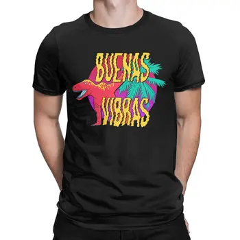 Bărbați Buenas Vibras Bad Bunny Camasi 100% Bumbac Haine Noutate Maneci Scurte Rotund Gat Tees T-Shirt de Vara