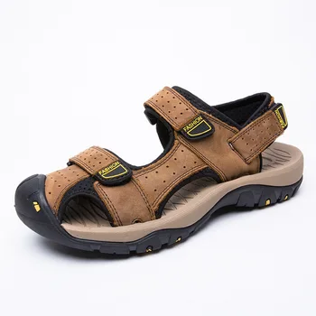 Bărbați clasic Pantofi de Vara, Sandale Barbati Piele naturala Stil Nou în aer liber de Mers pe jos Confortabil Moale Anti-alunecare, Dimensiuni Mari 38-47