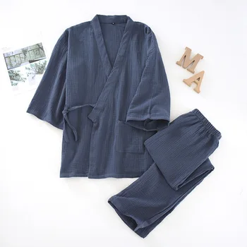 Bărbați și Femei Seturi de Pijama 100% Bumbac Pijama Două Bucăți Kimono Japonez Set de Pijamale Pijamale Set Pentru Cupluri