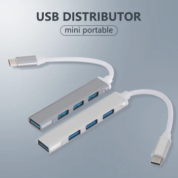C USB HUB 3.0 de Tip C, 4 Porturi Multiple USB Splitter Adaptor OTG Pentru HUAWEI Macbook Pro 13 15 Air Pro Încărcare Telefon Accesorii