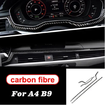 Carbon Panoul De Control Al Instrumentului De Decor Benzi Tapiterie Pentru Audi A4 B9 2017-2019