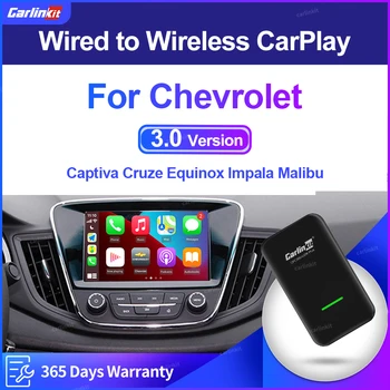 CarPlay Adaptor Wireless Carlinkit 3.0 Cutie pentru Chevrolet Bolt Captiva Colorado Equinox Impala Malibu Silverado Scânteie Trax Volt