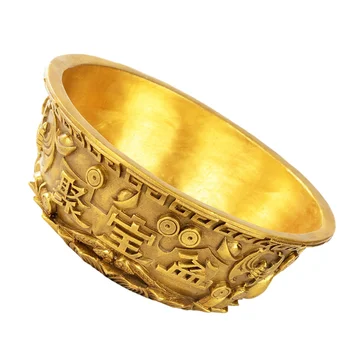 Castron Comoara Basinoffering Avere Brassbowls De Aur De Apă Chineză Cupru Tibetan Gold Bună Meditație Figurina Altar Norocos Cupa