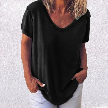 Casual Femei Tricouri Papadie Imprimare Mâneci Scurte V-Neck Loose Naveta T-Shirt Nedefinit Topuri De Vara Camiseta Ropa Mujer Noi
