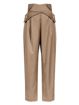 Casual Neregulate Pantaloni Pentru Femei De Înaltă Talie Dantelă-Up Cu Butonul Drept Pantaloni Slim Femei De Moda Toamna Noua 2022 Y2k Haine Emo