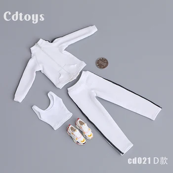 cdtoys cd021 1/6 Casual Culoare Solidă Sport Costum Soldat Haine se Potrivesc 12