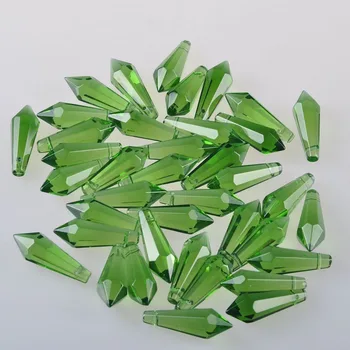 Chakra Spectrele de 50 De Verde Candelabru cu Cristale de Sticlă Lampă Prisme Părți Stea Pandantive 38mm M01909-5