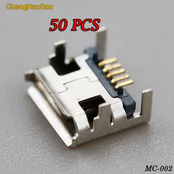 ChengHaoRan 50pcs Micro conector mini USB 5pin, Micro usb Patru picioare Introducerea placa de scaun conector mini usb Pentru telefon Mobil