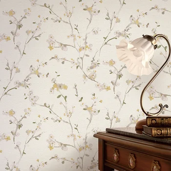 Chineză Stil Non-țesute de Viță de vie de Prune Tapet Floral Dormitor, Camera de zi Decorative Acasă Tv, Canapea de Fundal de Flori de Hârtie de Perete