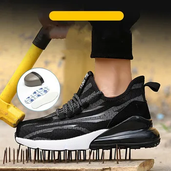 Cizme De Lucru De Siguranță Steel Toe Pantofi Pentru Bărbați Pantofi De Protecție Munca Adidași Indestructibil Pantofi De Lucru Pentru Bărbați Bombeu Metalic De Muncă De Sex Masculin Pantofi