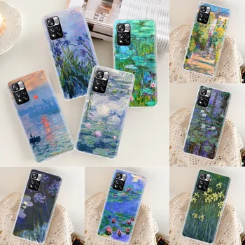 Claude Monet Grădină Lotus Podul Telefon Caz Pentru Xiaomi Redmi Note 10 11 Pro Max 11S 11T 11E 10 9 9 9M 4G 5G 8 8T 7 6 5 4 4X Co