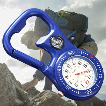 Clip-On Carabină Ceas de Buzunar Bărbați Busola Deschizator de Sticle pentru Medicul Luminos de Sport în aer liber, Alpinism Ceasuri