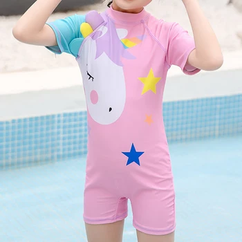 Cody Lundin Vara Copilul de Fete Costume de baie dintr-O Bucata 2XL-6XL Luni de Vară Drăguț Copil de costume de Baie cu Mâneci Scurte Înot