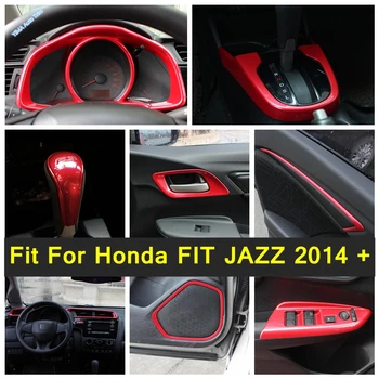 Contactul de acționare a ferestrei Panou de Control Ușă Mânere Bandă Cadru Schimbătorului de Viteze Garnitura Capac Roșu Interior se Potrivesc Pentru Honda FIT JAZZ 2014 - 2020