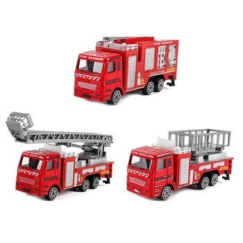 Copilul Mașină de Jucărie Inerție Model de Salvare de Incendiu turnat din Aliaj de Masina Educație Jucărie Realist Pullback Jucărie pentru Copii Cadou K92D