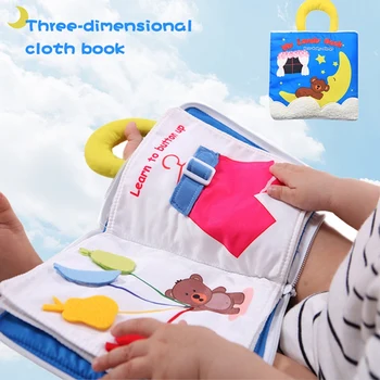 Copilul Pânză de Carte Moale Lavabil 3D Părinte-Copii Interactive Minunata Mea Carte Timpurie de Învățare de Învățământ de Cărți