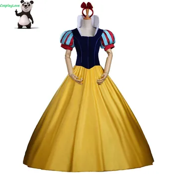 Costumul Alba Ca Zapada CosplayLove Personalizate Adult Copil Albă Ca Zăpada Printesa Rochie De Cosplay Costum Cu Mantie Bentita