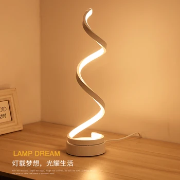 Creative Design Spirală Moderne Acrilic de Masă Lămpi de Iluminat pentru Nunta Decorative de Birou LED-uri de Lumină lumină de Carte de Lux 24W