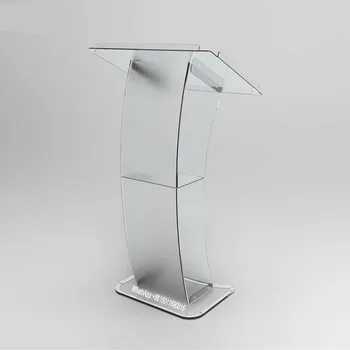 Cristal podium sala de conferinte gazdă masă acrilică podium simplu lift modern masă departamentul de vanzari receptie