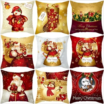 Crăciun crăciun Roșu Pernă Decor Pom de Moș Crăciun Pernele de Acoperire Decoratiuni de Craciun pentru Decor Acasă Noel Natal 2021