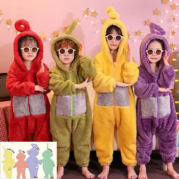 Crăciun Iarnă Flanel pentru Adulți și Copii Pijamale Pijamale Teletubbies Pijamale Părinte-Copil Haine Copii Anime Cosplay pijamas