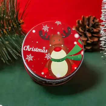 Crăciun Lumânare Parfumată Tin Borcane Rotunde Lumânare Recipient Bomboane Staniu Pentru Cadou Goale Pot Cutie De Bomboane 2022 Decor Acasă