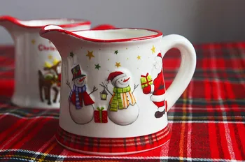 Crăciun Roșu Ziua Îndrăgostiților Romantic Creative de Cafea din Ceramică Lapte Cana de Apa Cana