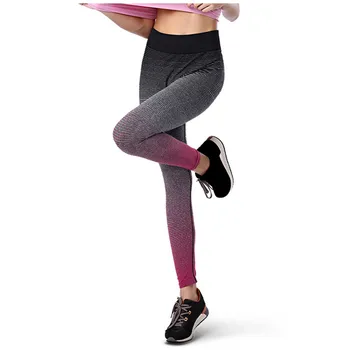 Crăciun Yoga Pantaloni Barbati cu Uscare Rapida culoare de Înaltă Yoga Stretch Gradient de Funcționare Pantaloni Talie pentru Femei Pantaloni de Yoga pentru Femei Inalte