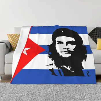 Cuba, Che Guevara Bandera Cubana Capac Pătură Erou Bărbați Fuzzy Arunca Pături De Acasă Canapea Portabil Ușor Cuvertura De Pat