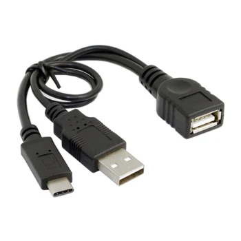 CYSM USB-C USB 3.1 Tip C Conector de sex Masculin pentru O Femeie OTG Cablu de Date cu ceva extra Putere