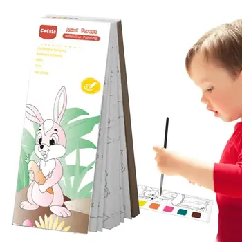 Cărți De Colorat Pentru Copii Prince Printesa Carte De Colorat Cu Pagini De Vopsea Bord Și Perie Pentru Copii Mici, Animale De Mare Activitate De Colorat