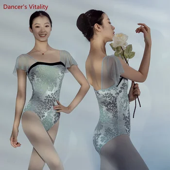 Dans balet Tricouri pentru Femei trening Gimnastică Art Examinarea dintr-O bucata Costum Adult de sex Feminin Yoga, Balet, Dans Uzura