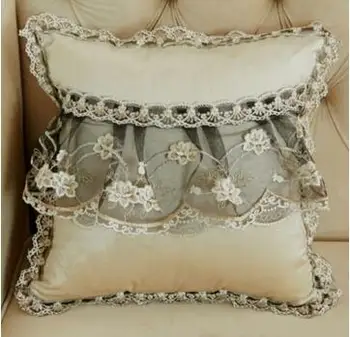 dantelă romantică față de pernă florale volan de pernă decorative retro lombare pernă decor de uz casnic