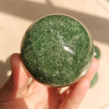 De aproximativ 6-7cm verde Natural capsuni cuarț bile de Cristal pietre pretioase sfera meditație reiki de vindecare chakra pentru decor acasă