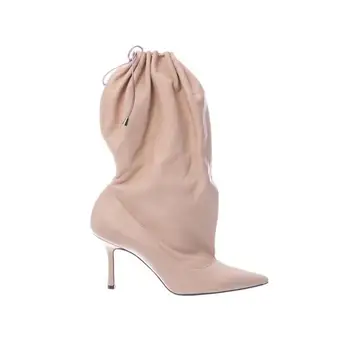 De Vânzare Fierbinte Femeie Pantofi Sexy Cu Toc Subtire De La Jumătatea Vițel Cutat Cavaler Cizme 2022 Moda De Înaltă Calitate Din Piele Chelsea Cizme A Subliniat Toe