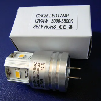 De înaltă calitate,12V 4W GY6 lampă cu led-uri,GY6.35 led-uri de lumină,G6.35 led-uri lumina de citit,G6 12v GY6.35 bec,GY6.35 Lumină,transport gratuit 5pc/lot