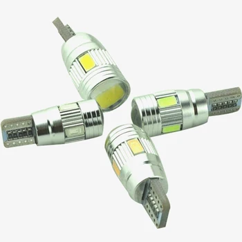 De înaltă calitate LED T10 W5W Led 6 SMD Proiector Lentilă parcare Cupolă de lumină Lămpi Auto Clearance-ul de Lumini de Eroare Canbus