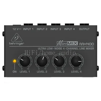 De înaltă Calitate, Linie Audio Mono Mixer MX400, Ultra-compact Zgomot Redus 4 Canale, Mixer de Sunet, cu Adaptor de Alimentare