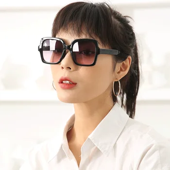 Decorative ochelari de Soare pentru Femei Ochelari de Oglindă Cadru Negru Pătrat de Lumină Obiectiv Meterial cu Rășină Ochelari de Soare pentru Barbati Pescuit, Drumeții