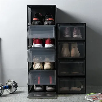 Depozitare Cutii De Pantofi Îngroșat De Praf Pantofii Îngroșat De Plastic Cutie De Pantofi Combinație Transparent Pliabil Pantofi Cabinet Cutii