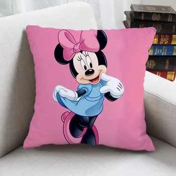 Desene animate Disney Pernele de Acoperire Alb-Negru Carouri Mickey Mouse Masina Perna Sequin Arunca Pernă De Canapea Masina 40x40cm