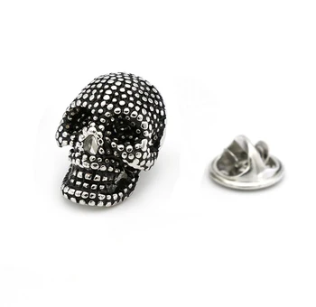 Design craniu Schelet de Pin Rever Pentru Barbati de Calitate Cupru Material de Culoare Negru Broșă en-Gros și cu amănuntul