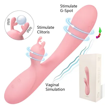 Dildo Vibrator pentru Femei Clitoris Stimulator vibrator Rabbit incarcare USB-Dildo Anal pentru Adulti Jucarii Sexuale pentru Femei Masturbator